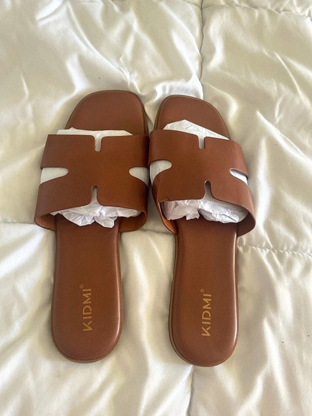 KIDMI H-Band Slide Sandals Brown US 11
